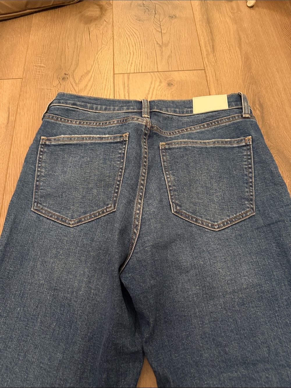 pistola Lennon Distressed Dark Blue Cropped Ankle Jeans, size 30 - Picture 4 of 4